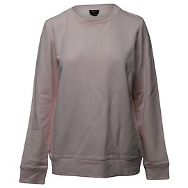 Apc A.P.Sweat Logo C en Coton Rose Pâle Rose