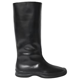 The row-The Row Town Boots in Calfskin Leather -Black