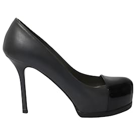 Saint Laurent-Saint Laurent Pumps in Black Leather-Black