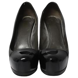 Saint Laurent-Zapatos de Salón Saint Laurent en Cuero Negro-Negro