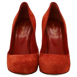 Sergio Rossi-sergio rossi 120 Pumps in Red Suede-Red