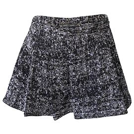 Proenza Schouler Mini-jupe patineuse en tweed en coton multicolore Autre Imprimé python