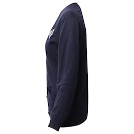 Ralph Lauren-Cardigan in maglia Ralph Lauren in cotone blu navy-Blu,Blu navy