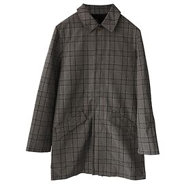 Apc a.P.C. Checkered Trench Coat in Grey Wool Grey