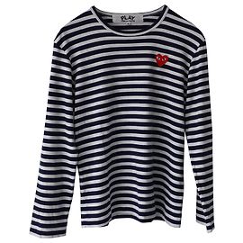Comme Des Garcons Camiseta de algodón multicolor con rayas Play Comme Des Garçons Multicolor