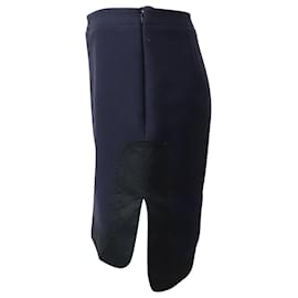 Autre Marque-N21 Pencil Skirt in Navy Blue Polyester-Navy blue