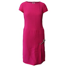 Moschino-Moschino Cheap and Chic Sheath Dress in Hot Pink Wool -Pink
