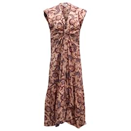 A.L.C-ALC Alexandria Cut Out Maxi Dress in Pink Cotton-Other