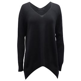 Pull Col V The Row en Laine Noire Noir