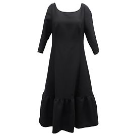 Marc Jacobs Runway Kleid mit U-Boot-Ausschnitt aus schwarzer Wolle Schwarz