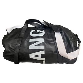 Helmut Lang BLACK LEATHER TRAVEL BAG Black