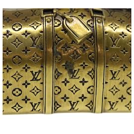 Louis Vuitton-LOUIS VUITTON Keepall Motif Pisapapeles Metal Tono dorado LV Auth 38854EN-Otro