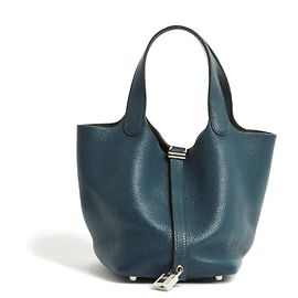 Hermès Picotin 18 calf Bleu de Prusse 2008 Bleu