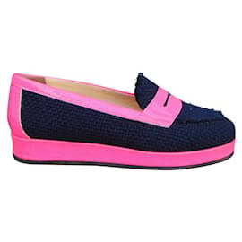 Autre Marque-Mysuelly moccasins new condition p 37-Pink,Navy blue