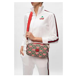 Gucci-Neue Umhängetasche aus Leder von GG Supreme-Rot