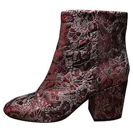 Ash-Ankle Boots-Golden,Dark red