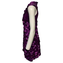 Marc Jacobs-Marc Jacobs Applique Party Dress in Purple Silk-Purple
