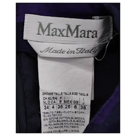 Max Mara-Gonna Max Mara Stampa Geometrica in Cotone Viola-Porpora