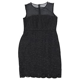 Diane Von Furstenberg-Diane Von Furstenberg Nisha Lace Dress in Black Polyester-Black