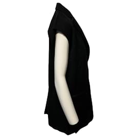 Moschino-Moschino Velvet Vest Mini Robe en Acétate Noir-Noir