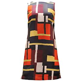 Alice + Olivia-Color block jacquard dress-Multiple colors