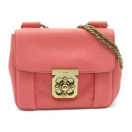 Chloé Bolsa de ombro pequena de couro Elsie Rosa