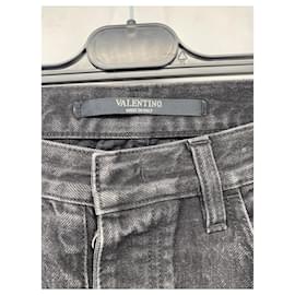 Valentino Garavani-VALENTINO GARAVANI  Jeans T.fr 36 cotton-Grey