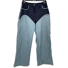 Autre Marque-PARIS GEORGIA  Trousers T.International S Cotton-Blue