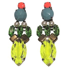 Reminiscence orecchini placcati in argento Multicolore