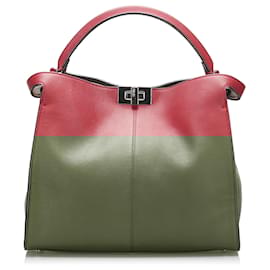 Fendi-Fendi Red Medium Peekaboo X-Lite-Red