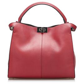Fendi Red Medium Peekaboo X-Lite Rot