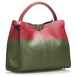 Fendi-Fendi Red Medium Peekaboo X-Lite-Red