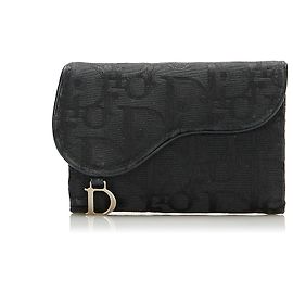 Llavero Dior Black Oblique Saddle Negro