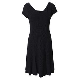 Lauren Ralph Lauren Polka-Dot Kleid aus schwarzem Polyester Schwarz