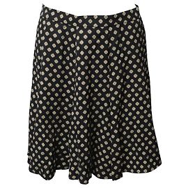Falda skater estampada en viscosa negra de Michael Michael Kors Negro
