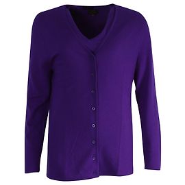 Escada Twinset Cardigan and Top in Violet Wool Purple