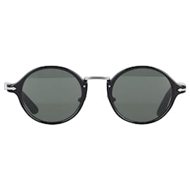 Persol-Person 3129s Runde Sonnenbrille aus schwarzem Acetat-Schwarz
