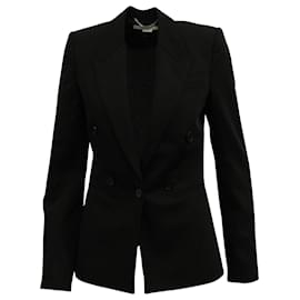 Stella Mc Cartney-Stella McCartney Double Breasted Blazer in Black Wool-Black