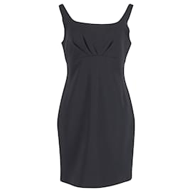Moschino-Moschino Square Neck Mini Dress in Black Polyester -Black