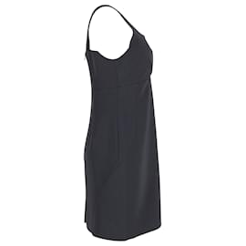 Moschino-Moschino Mini-robe à encolure carrée en polyester noir-Noir