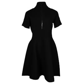 Victoria Beckham-Victoria Beckham Vestido Mock Neck em Viscose Preto-Preto