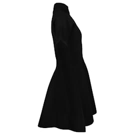 Victoria Beckham-Victoria Beckham Mock Neck Dress in Black Viscose-Black