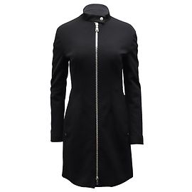 Prada Sport Zip Coat Dress in Black Nylon Black