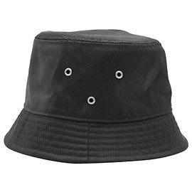 Bottega Veneta Intrecciato Effect Bucket Hat in Black Polyamide Black