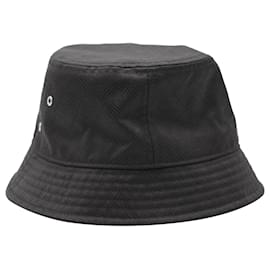 Bottega Veneta-Bottega Veneta Intrecciato Effect Bucket Hat in Black Polyamide-Black
