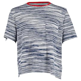 Missoni-Missoni Gestreiftes T-Shirt mit Rundhalsausschnitt aus mehrfarbiger Baumwolle-Andere