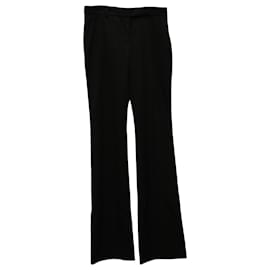 Alexander McQueen Flared Pants in Black Wool Black