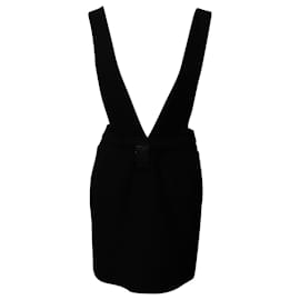 Maje-Maje Russel Pinafore Dress in Black Polyester-Black