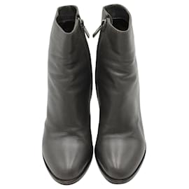 Jil Sander-Jil Sander Ankle Boots in Dark Grey Leather-Grey
