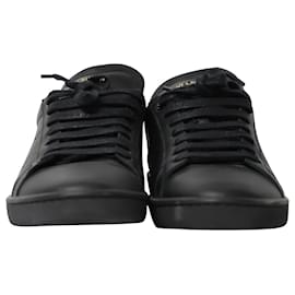 Saint Laurent-Saint Laurent Court Sneakers aus dreifach schwarzem Leder-Schwarz